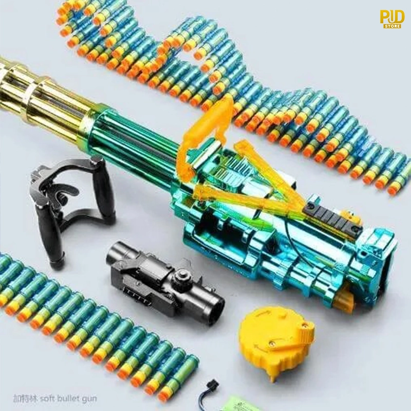 gatling m134 dart blaster sung ban dan xop